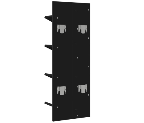 Estantería de pared 4 niveles negro 33x16x90 cm