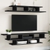 Muebles de TV de pared madera de ingeniería negro