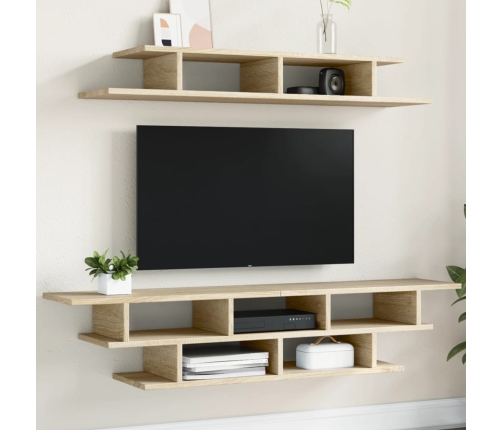 Muebles de TV de pared madera de ingeniería roble Sonoma