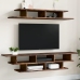 Muebles de TV de pared madera ingeniería roble ahumado