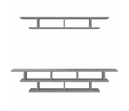 vidaXL Muebles de TV de pared madera de ingeniería gris Sonoma