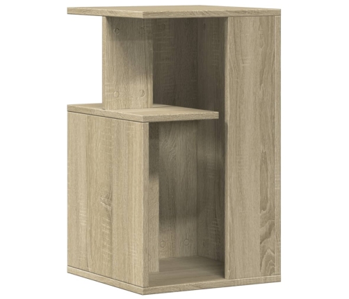 Mesa auxiliar madera de ingeniería roble Sonoma 35x35x60 cm