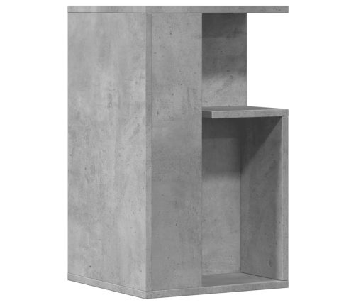 vidaXL Mesa auxiliar madera de ingeniería gris hormigón 35x35x60 cm