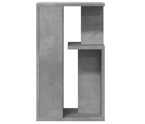 vidaXL Mesa auxiliar madera de ingeniería gris hormigón 35x35x60 cm