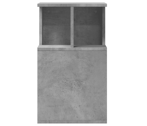 vidaXL Mesa auxiliar madera de ingeniería gris hormigón 35x35x60 cm