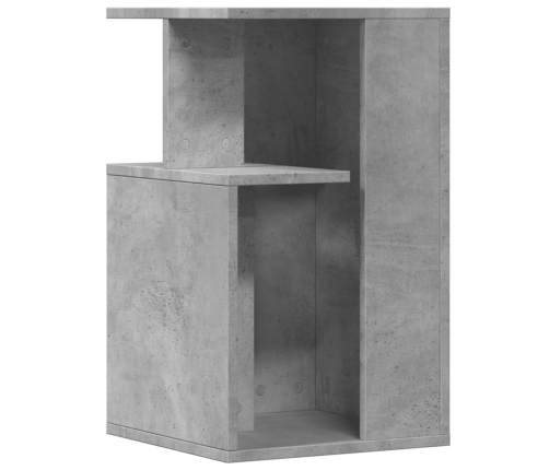 vidaXL Mesa auxiliar madera de ingeniería gris hormigón 35x35x60 cm