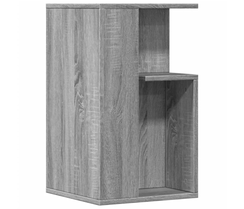 Mesa auxiliar madera de ingeniería gris Sonoma 35x35x60 cm