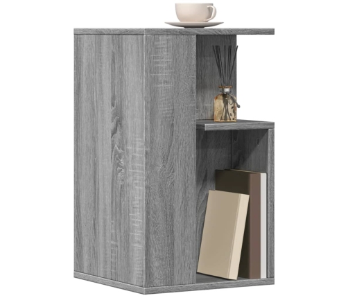 Mesa auxiliar madera de ingeniería gris Sonoma 35x35x60 cm