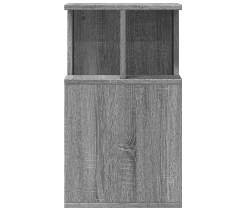 vidaXL Mesa auxiliar madera de ingeniería gris Sonoma 35x35x60 cm