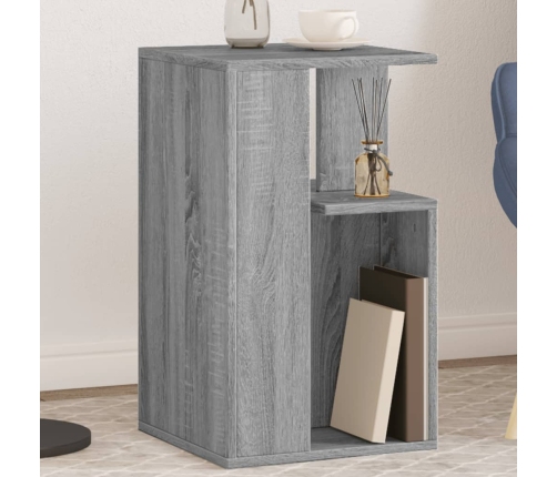 Mesa auxiliar madera de ingeniería gris Sonoma 35x35x60 cm