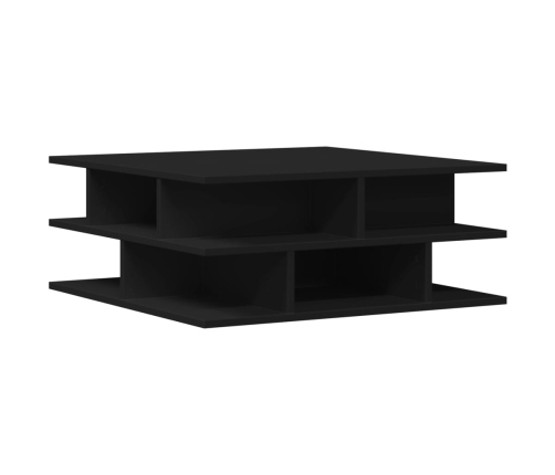 Mesa de centro madera de ingeniería negro 70x70x29 cm