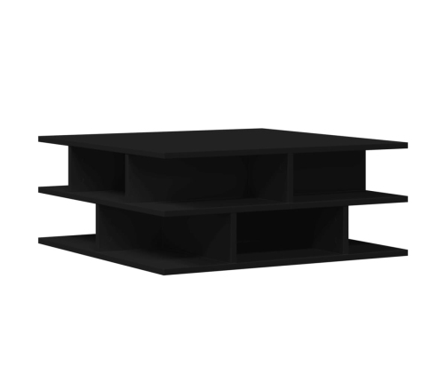 Mesa de centro madera de ingeniería negro 70x70x29 cm