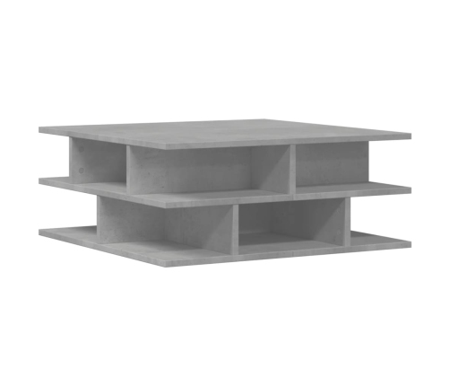 Mesa de centro madera de ingeniería gris hormigón 70x70x29 cm