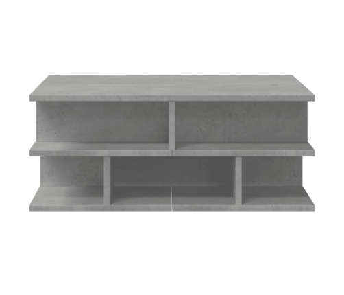 Mesa de centro madera de ingeniería gris hormigón 70x70x29 cm