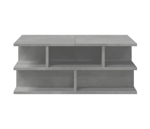 Mesa de centro madera de ingeniería gris hormigón 70x70x29 cm