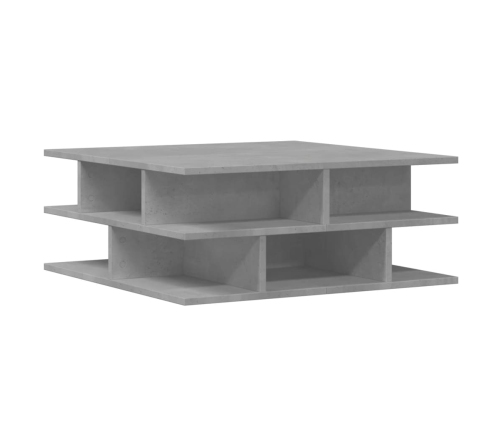 Mesa de centro madera de ingeniería gris hormigón 70x70x29 cm