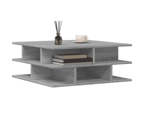 Mesa de centro madera de ingeniería gris Sonoma 70x70x29 cm