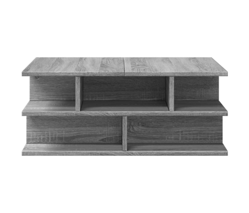 vidaXL Mesa de centro madera de ingeniería gris Sonoma 70x70x29 cm