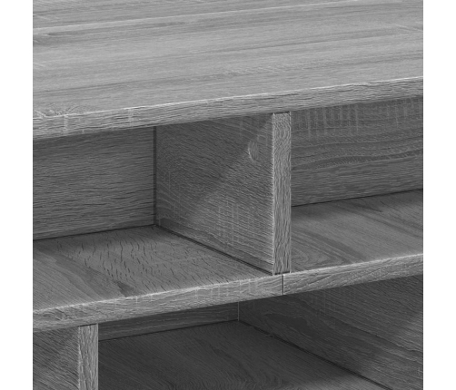 vidaXL Mesa de centro madera de ingeniería gris Sonoma 70x70x29 cm