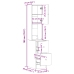 Mueble de cocina madera de ingeniería gris Sonoma 35x50x180 cm