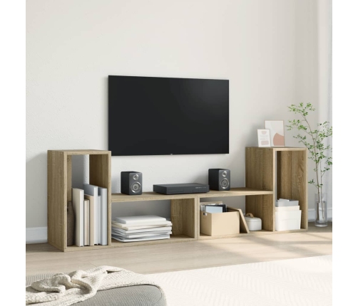 Muebles de TV 2 uds madera ingeniería roble Sonoma 75x30x50 cm