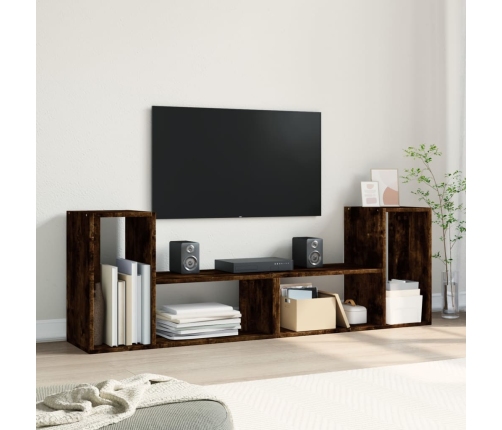 Muebles de TV 2 uds madera ingeniería roble ahumado 75x30x50 cm