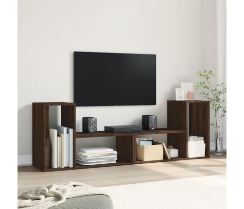 Muebles de TV 2 uds madera ingeniería roble marrón 75x30x50 cm