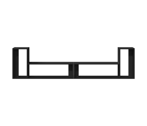 Muebles para TV 2 uds madera de ingeniería negro 100x30x50 cm