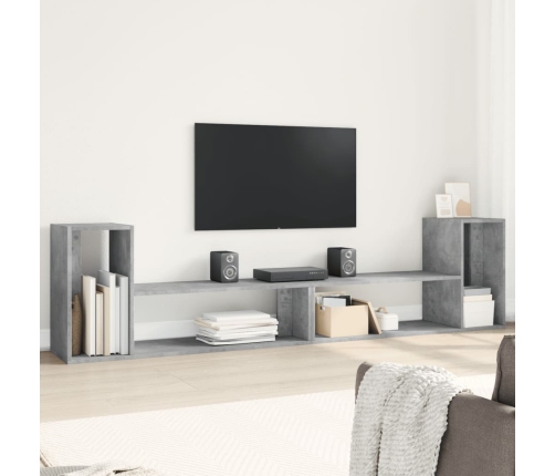 vidaXL Muebles de TV 2 uds madera ingeniería gris hormigón 100x30x50cm