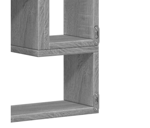 Estantería de pared madera ingeniería gris Sonoma 96x12x64 cm