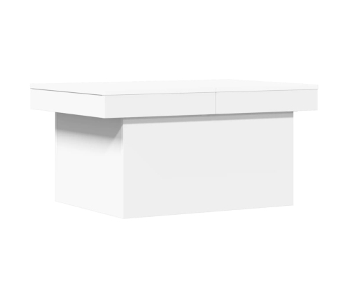 Mesa de centro madera de ingeniería blanca 80x55x40 cm