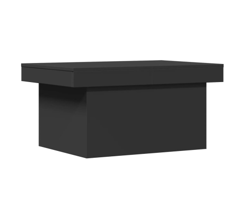 Mesa de centro madera de ingeniería negro 80x55x40 cm