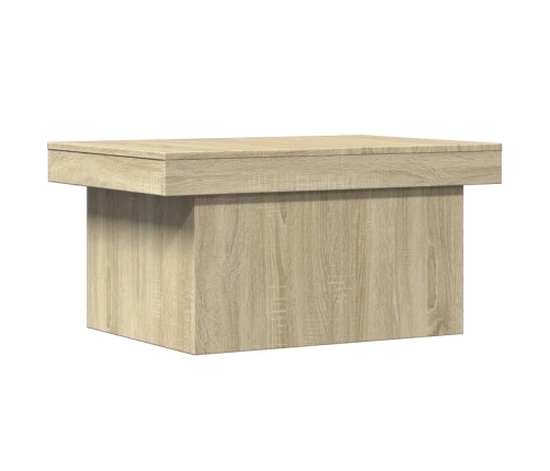 Mesa de centro madera de ingeniería roble Sonoma 80x55x40 cm