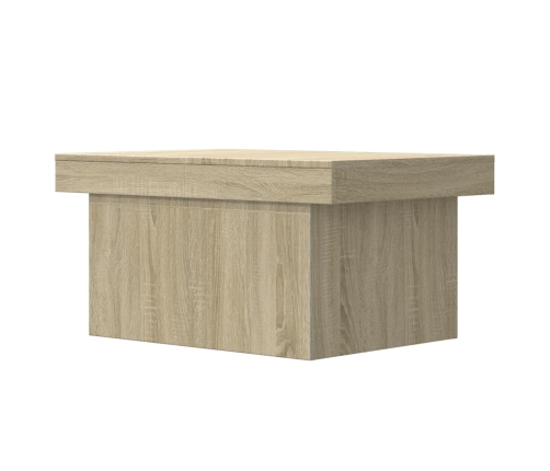 Mesa de centro madera de ingeniería roble Sonoma 80x55x40 cm