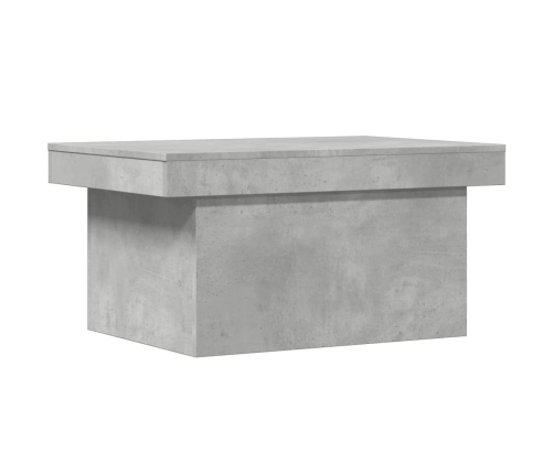 Mesa de centro madera de ingeniería gris hormigón 80x55x40 cm