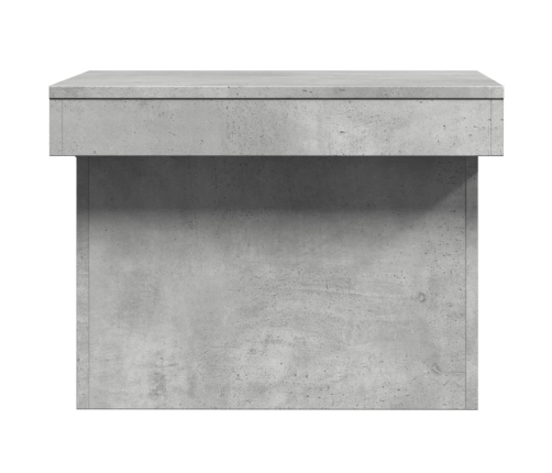 Mesa de centro madera de ingeniería gris hormigón 80x55x40 cm