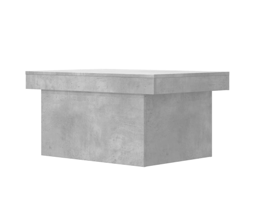 Mesa de centro madera de ingeniería gris hormigón 80x55x40 cm