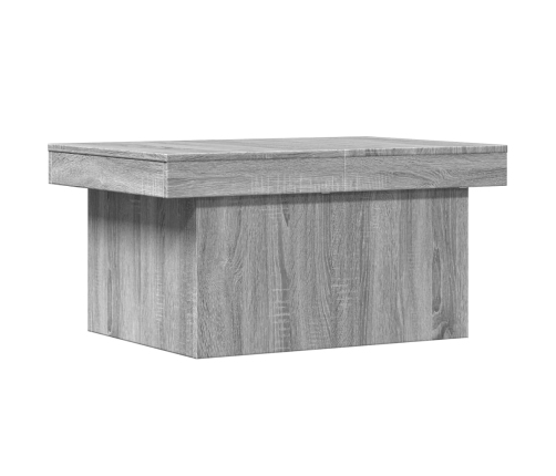 Mesa de centro madera de ingeniería gris Sonoma 80x55x40 cm