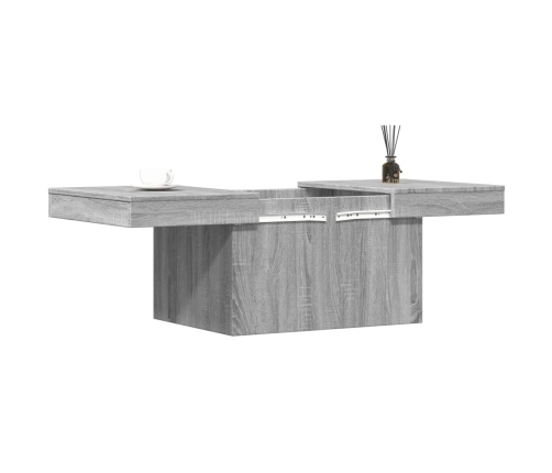 Mesa de centro madera de ingeniería gris Sonoma 80x55x40 cm