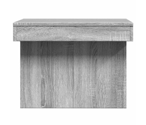 Mesa de centro madera de ingeniería gris Sonoma 80x55x40 cm