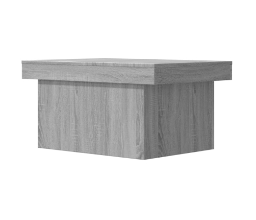 Mesa de centro madera de ingeniería gris Sonoma 80x55x40 cm