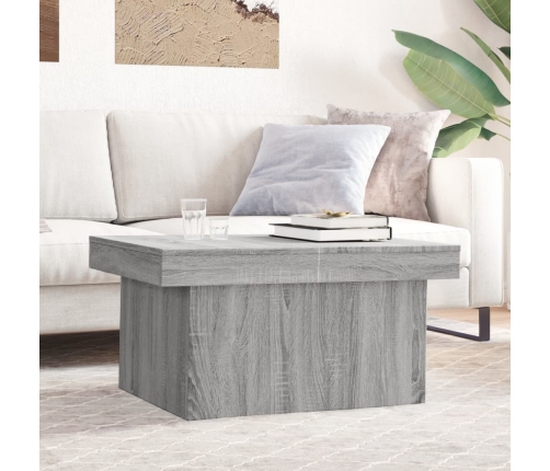 Mesa de centro madera de ingeniería gris Sonoma 80x55x40 cm