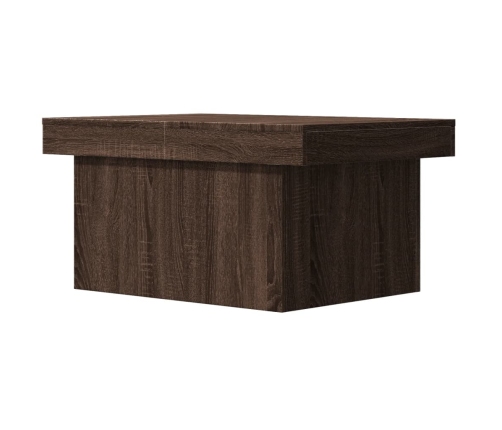 Mesa de centro madera de ingeniería marrón roble 80x55x40 cm