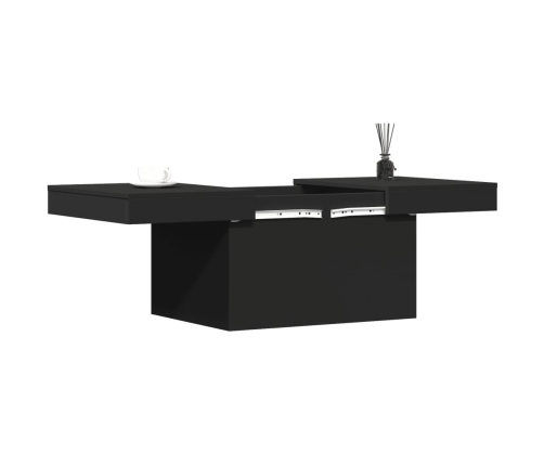 vidaXL Mesa de centro madera de ingeniería negro 100x55x40 cm