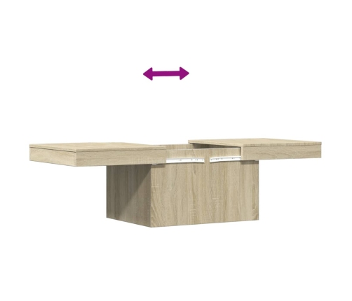 Mesa de centro madera de ingeniería roble Sonoma 100x55x40 cm