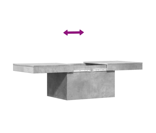 Mesa de centro madera de ingeniería gris hormigón 100x55x40 cm