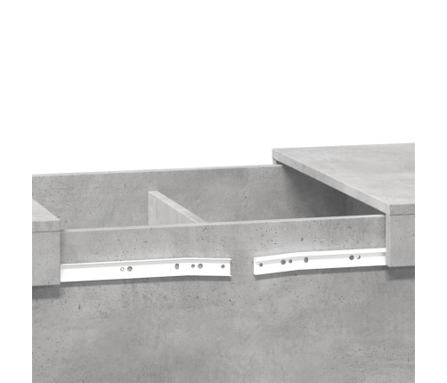 Mesa de centro madera de ingeniería gris hormigón 100x55x40 cm