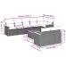 Set de muebles de jardín 9 pzas y cojines ratán sintético gris