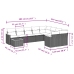 Set de sofás de jardín 10 pzas cojines ratán sintético negro