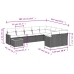 Set de sofás de jardín 10 pzas cojines ratán sintético negro